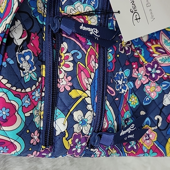 Vera Bradley Disney Collection Paisley Triple Zip Hipster Bag Sensational Six Pa - Picture 2 of 6
